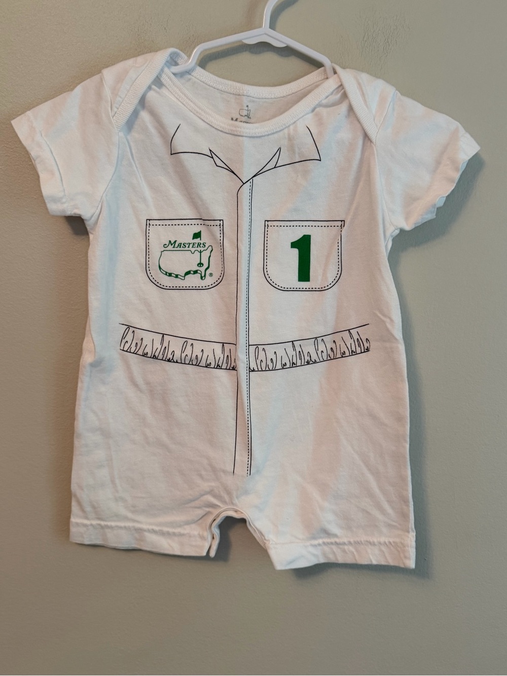 Masters White Caddie Onesie Romper